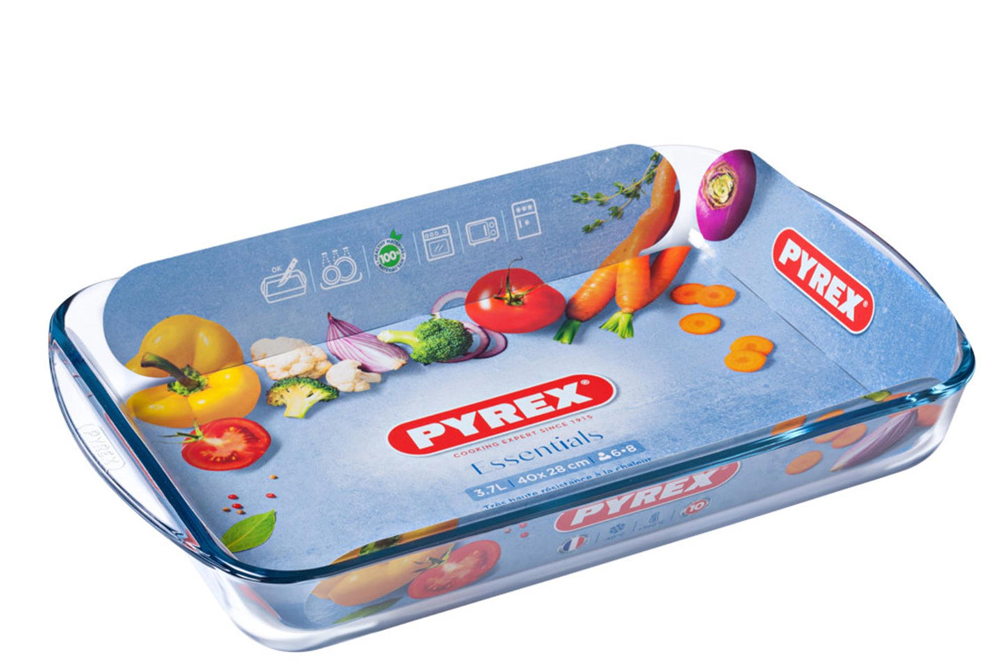 Pirofila Pyrex 40x27 cm vetro 3,7 l