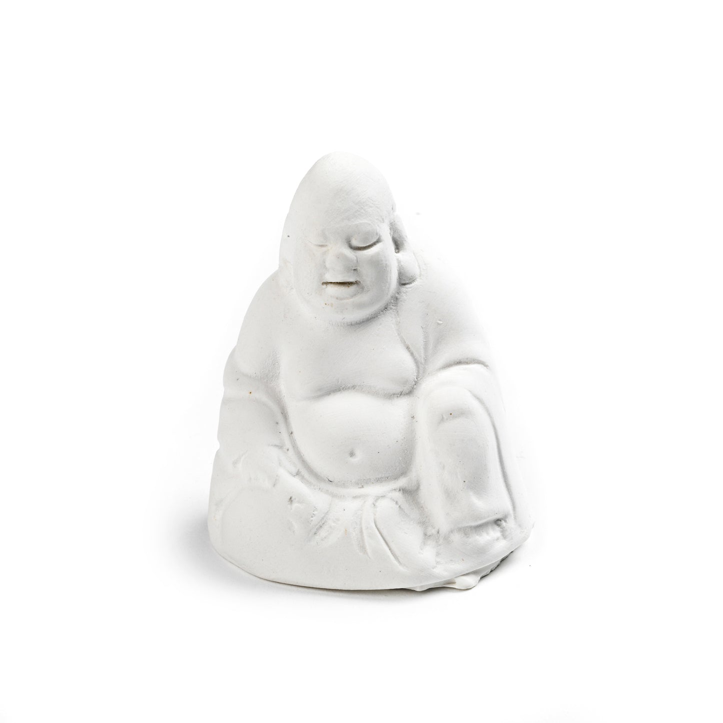 Powertex • Buddha sorridente in gesso 5x5x6cm