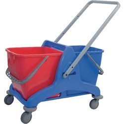 Secchio con rotelle per 2x 25 litri blu