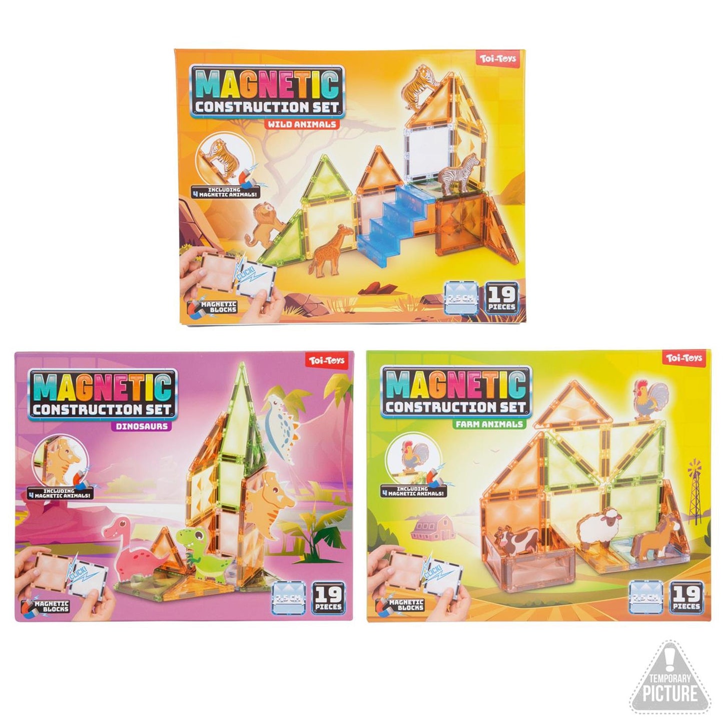 Toi-toys paneles magnéticos con animales 19 piezas