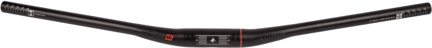 Ergotec Sterzo a bassa riser raggio Ø35.0x780 nero