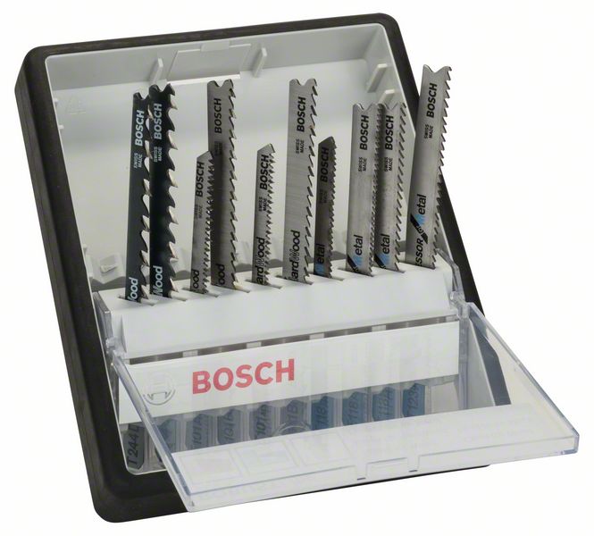 Accessori Bosch Set di lame per seghetto alternativo Robust Line da 10 pezzi attacco a T in legno e metallo 1° - 2607010542