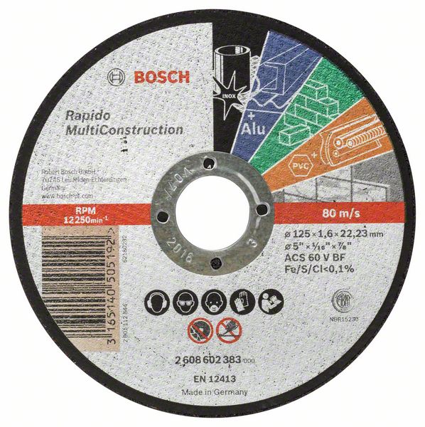 Bosch Cutting Disc Multi -Construcción 125 mm