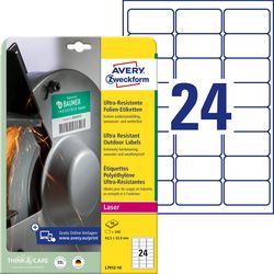 Etichette resistenti alle intemperie avery l7912-10 10 pezzi bianche