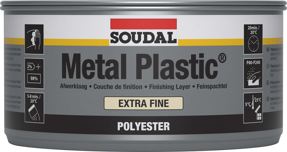 Soudal metallo plastica extra fine | mastice poliestere | 2 kg | bianco | 30035 - 103425