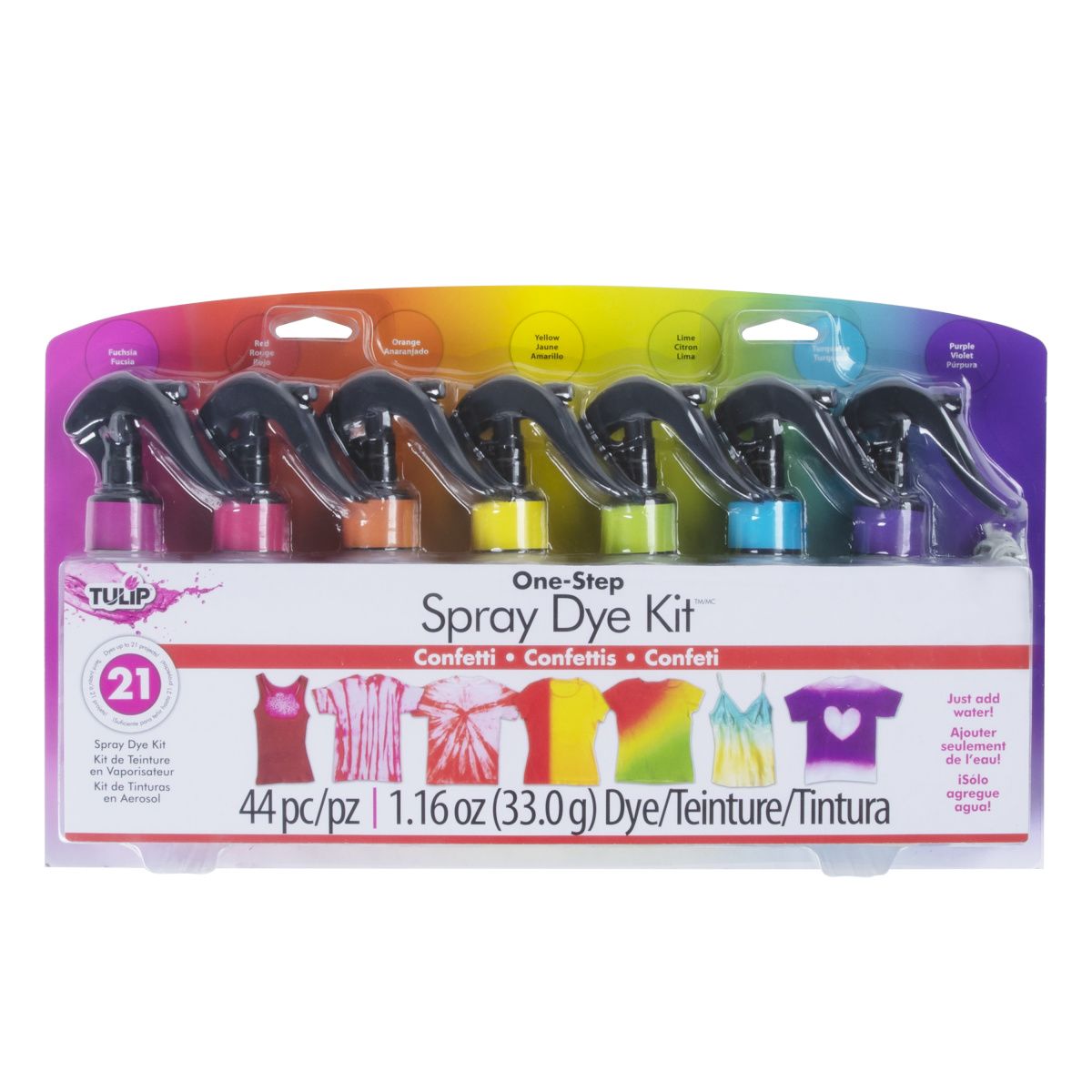 Tulip one-step tie dye tulip • spray-dye kit 7 kleuren confetti
