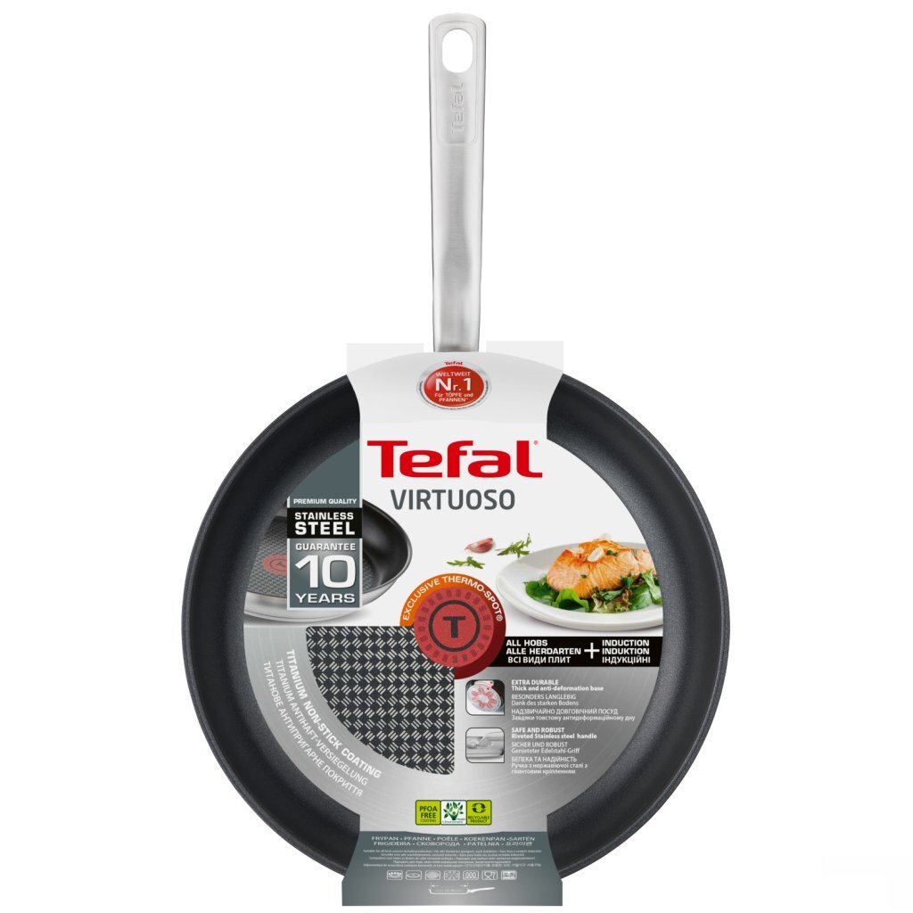 Tefal utensilios de cocina Tefal Virtuoso Freing Freying 30 cm de acero inoxidable