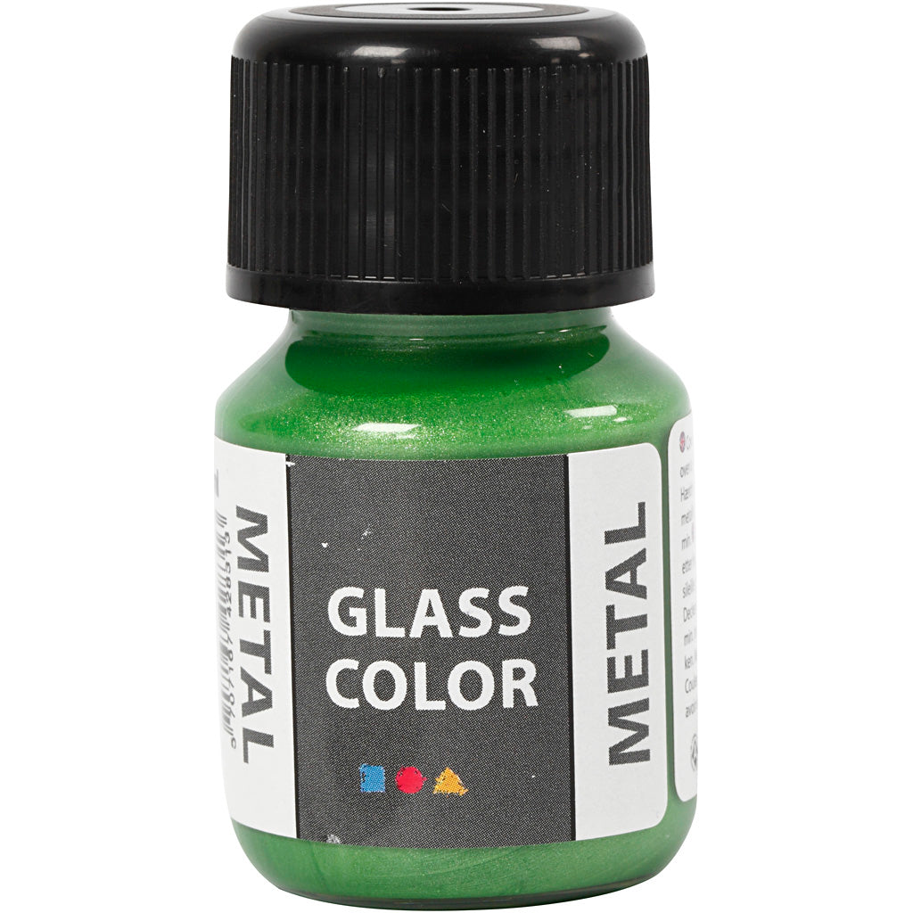 Creativ empresa vidrio color metal, verde, 30 ml 1 botella