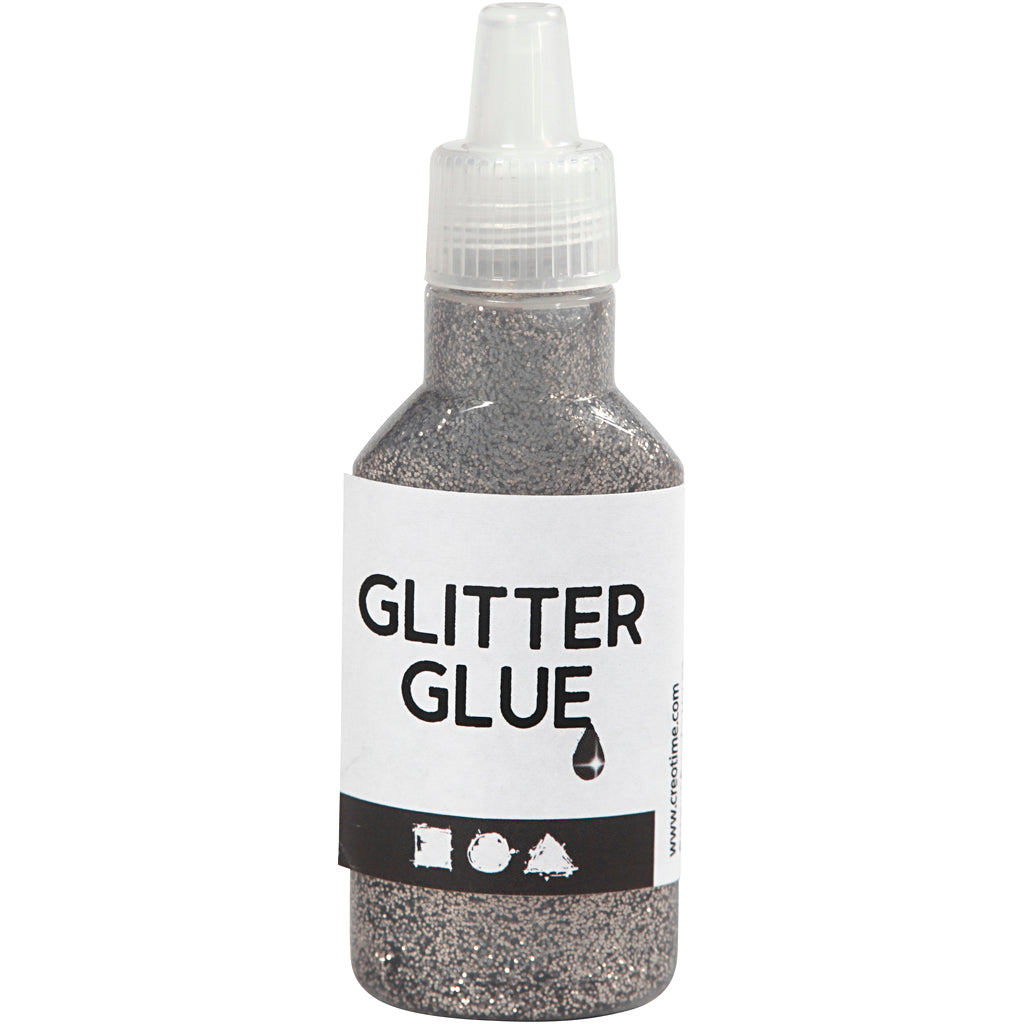 Creative Company Glitter Glue Glue Silver, 25ml