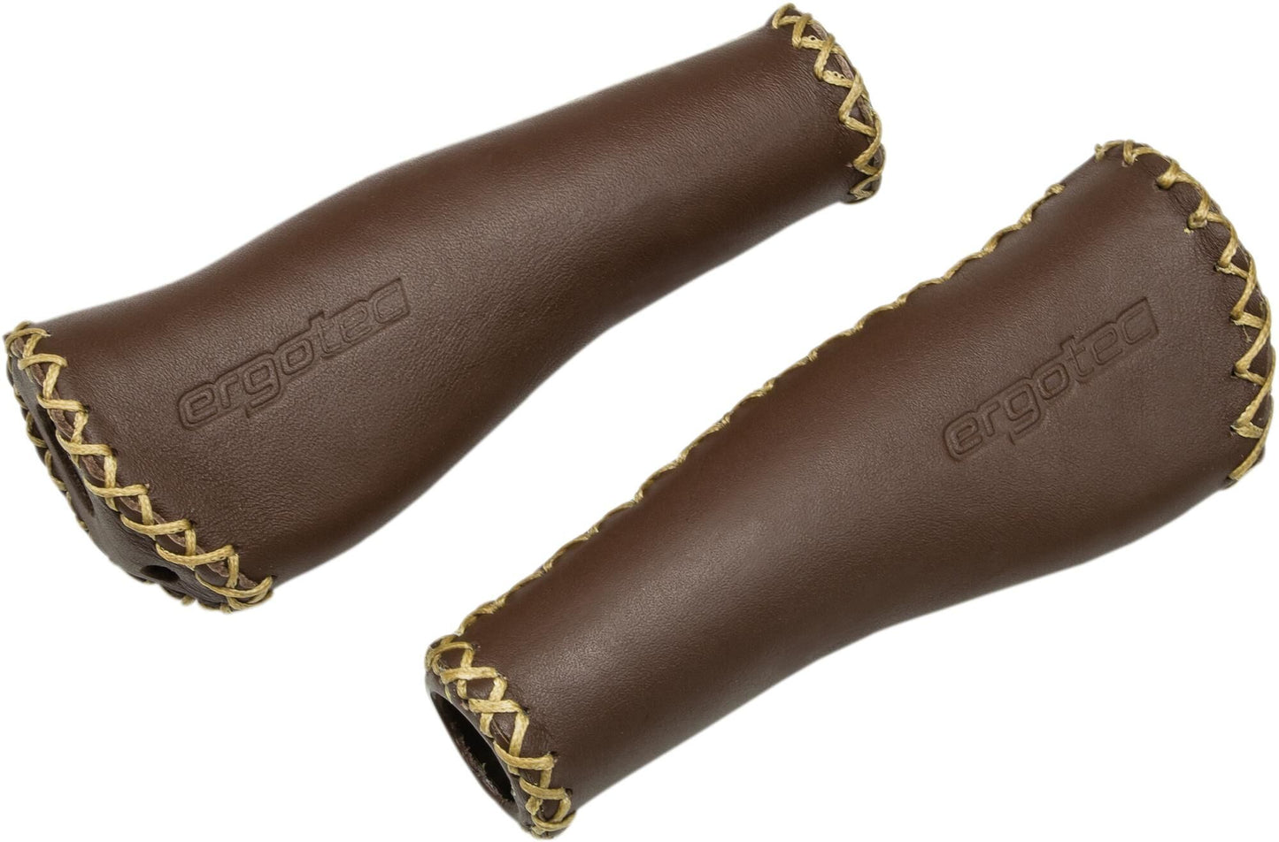 Ergotec Monaco Set maneja cuero 2x 135 mm de marrón