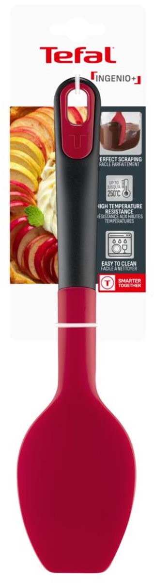 Tefal ingenio plus - espátula cuchara de silicona - ergonómica - duradera - multifuncional