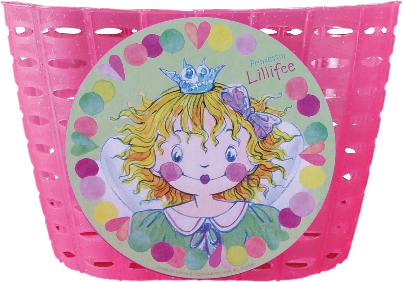 Bike fashion kinder fietsmand kids baskets princess li lifee plastic pink