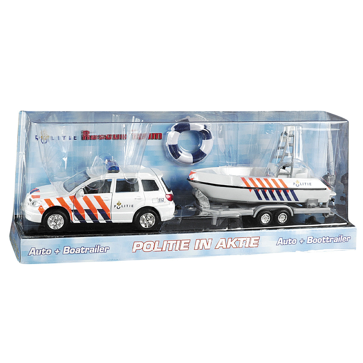 Coche de policía + remolque de arranque