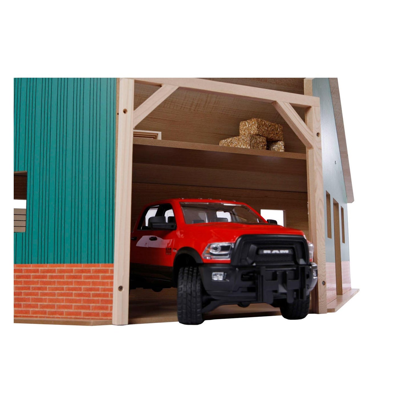 Madera de esquina de Kids Globe Globe Sched para 2 tractores 1:16