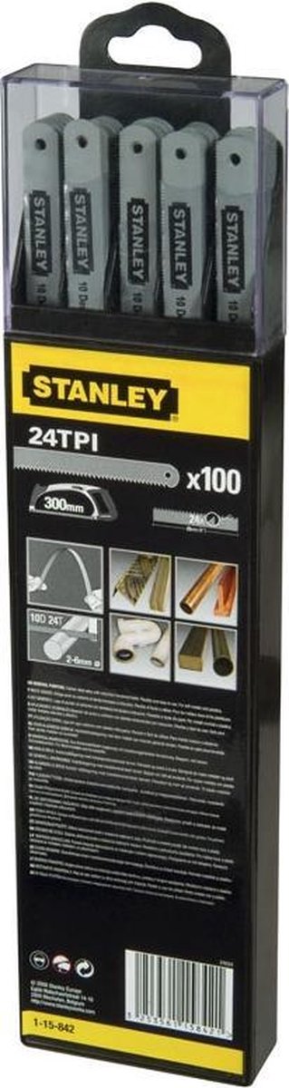 Hoja de sierra para metal Stanley 300 mm - mixta (tarjeta de 5 piezas)