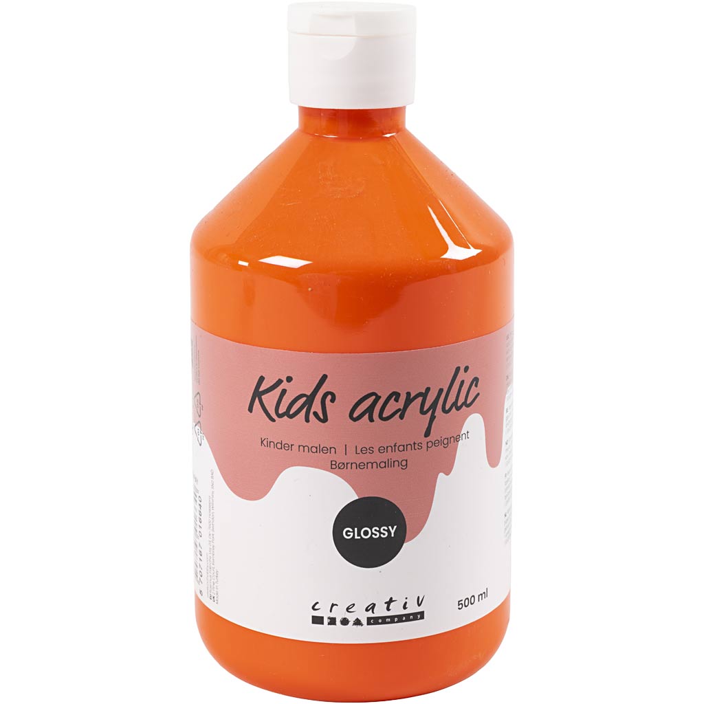 Creativ compañía acrílica pintura brillante, naranja, 500 ml 1 botella