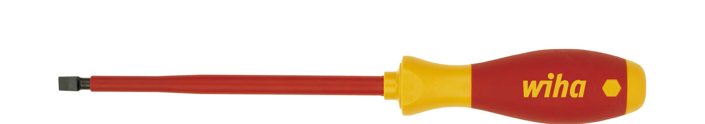 Destornillador Wiha | ancho de corte 3,5 mm | longitud de la hoja 100 mm con aislamiento VDE | 1 pieza - 00822 00822