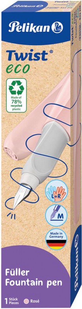 Penna stilografica Pelikan twist eco p457 rosé m