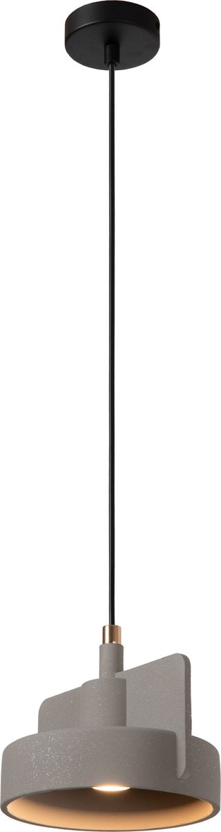 Lucide ninja - hanglamp - ø 20 cm - 1xe27 - grijs - japandi