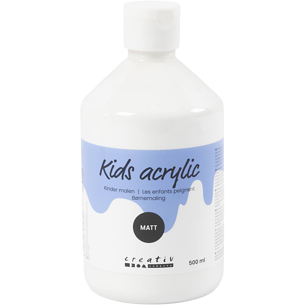Creative Company Acrilic Paint Matt, White, 500 ml 1 bottiglia