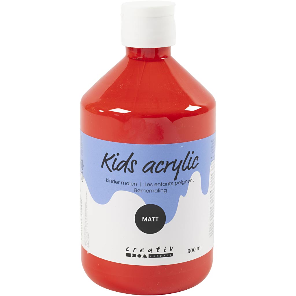 Pinting acrílico de Creativ Company Matt, rojo, 500 ml 1 botella