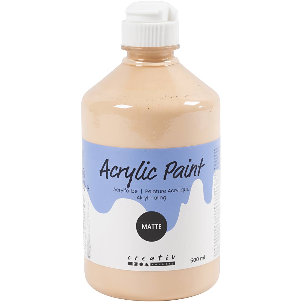 Creative Company Acrilic Paint tappetini, beige leggero, 500 ml 1 bottiglia