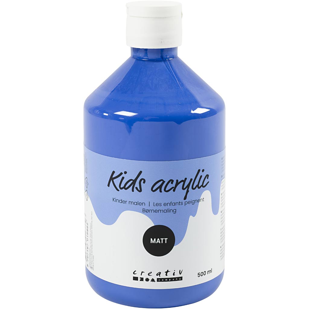 Creative Company Acrilic Paint Matt, blu, 500 ml 1 bottiglia