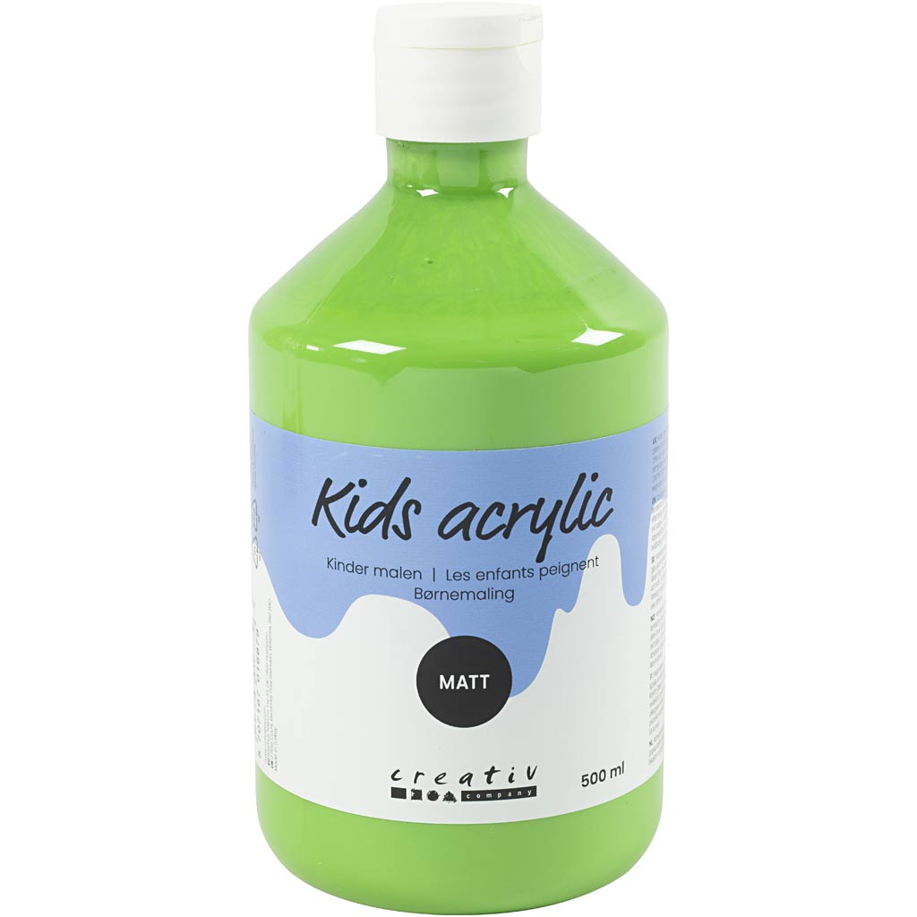 Creativ company pintura acrílica mate, verde claro, 500 ml 1 botella