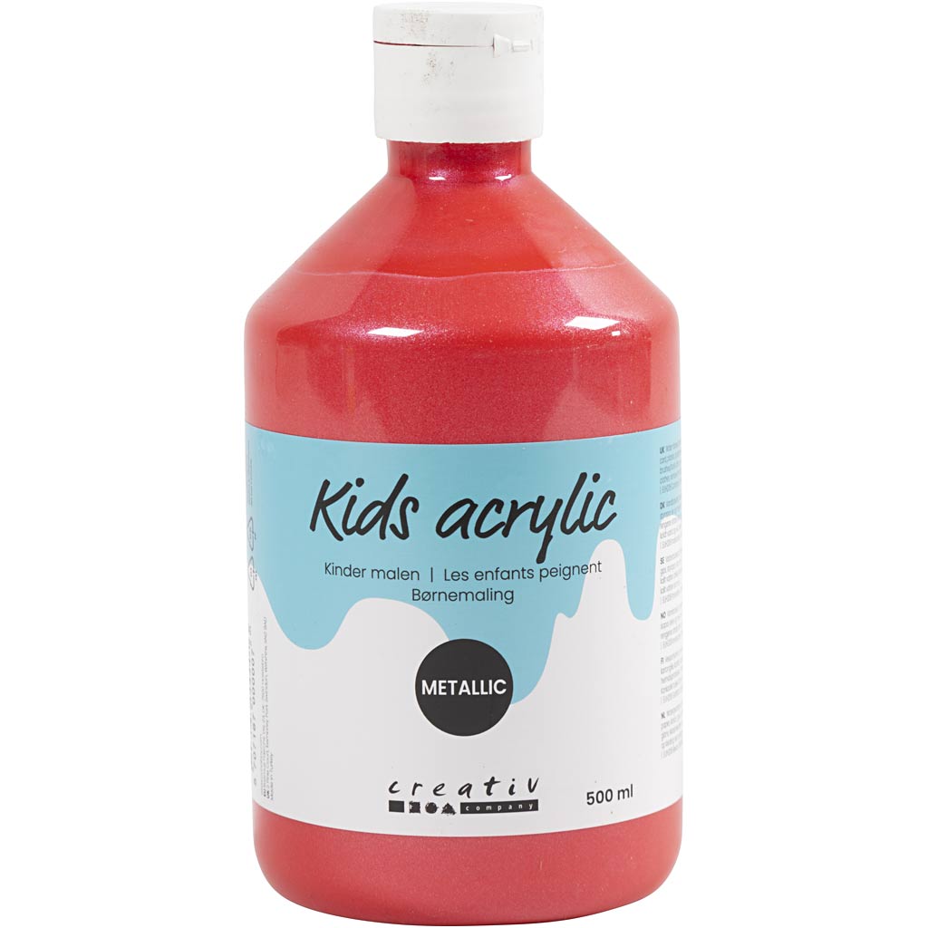 Pintura acrílica A-color metalizada, metalizada, roja, 500 ml 1 botella