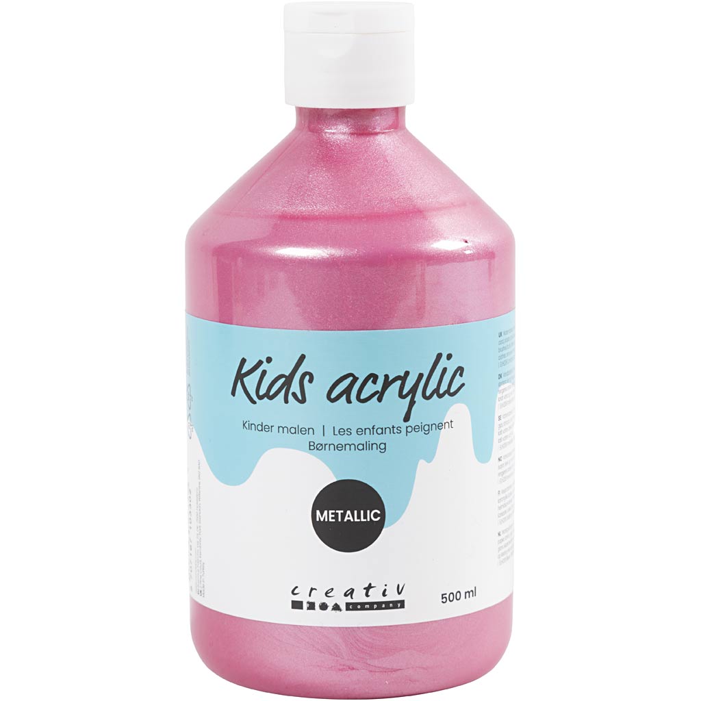 Pintura acrílica A-color metalizada, metalizada, rojo claro, 500 ml 1 botella