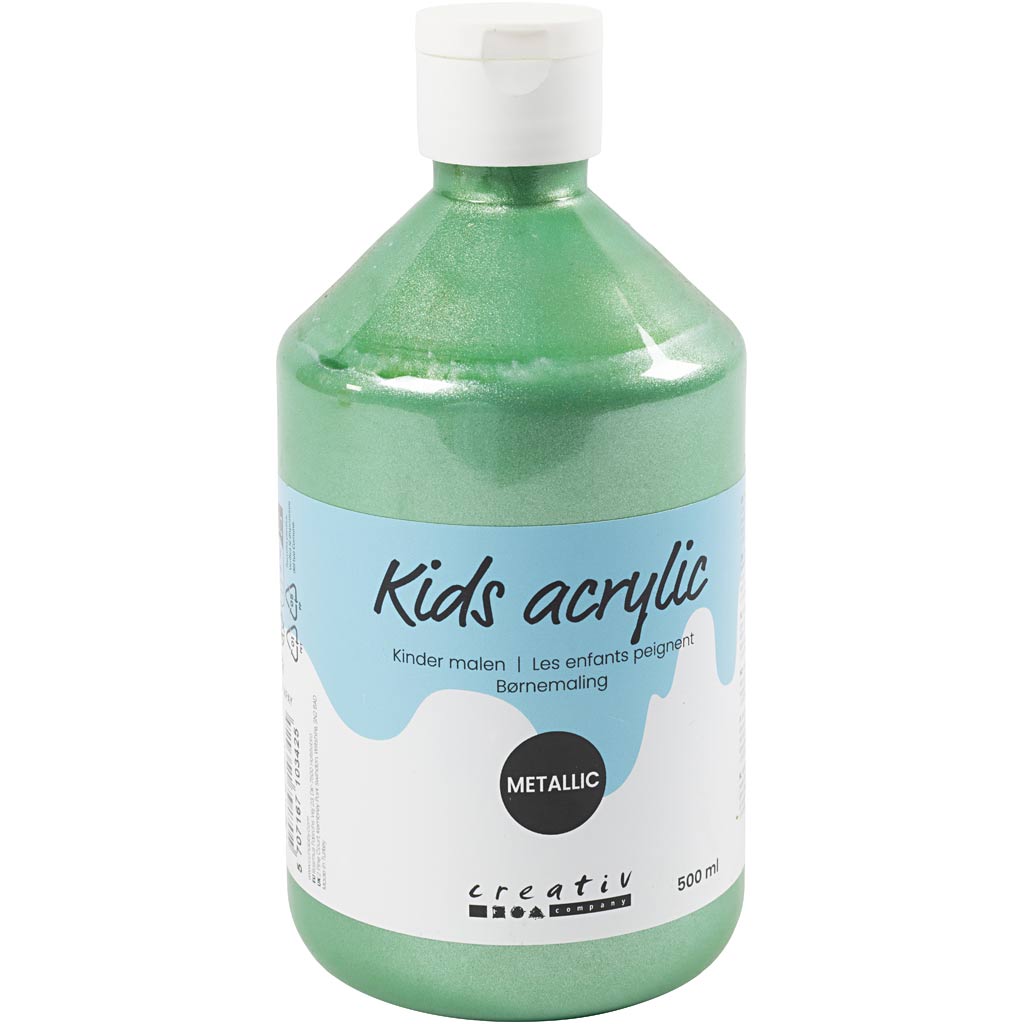 Pintura acrílica A-color metalizada, metalizada, verde claro, 500 ml 1 botella