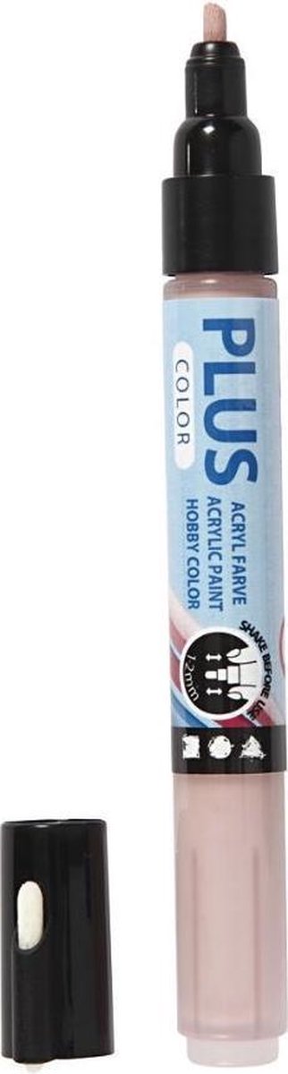 Rotulador Plus color, l: 14,5 cm, ancho de trazo 1-2 mm, rosa polvoriento, 5,5 ml, 1 unidad
