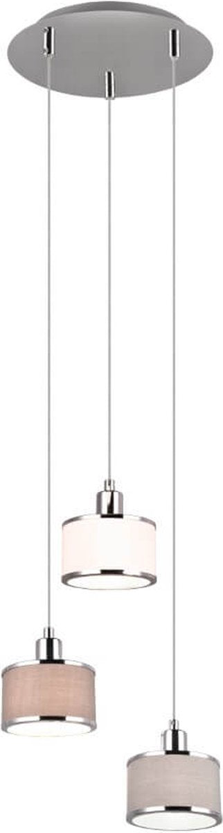 Trio kaprun - lampada a sospensione - cromata - escl. 3x e14 28w - regolabile in altezza