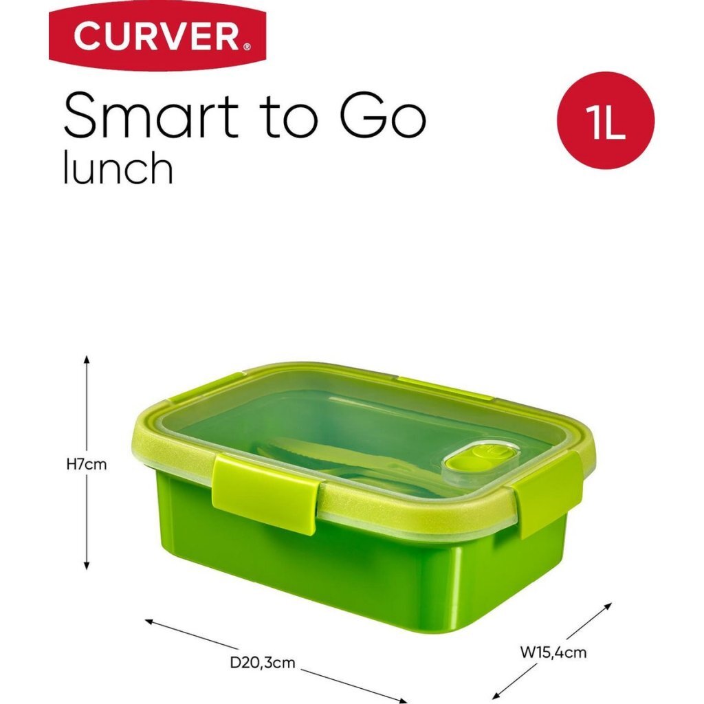 Curver Curver to Go Lunchbox 1L + Set de cubiertos