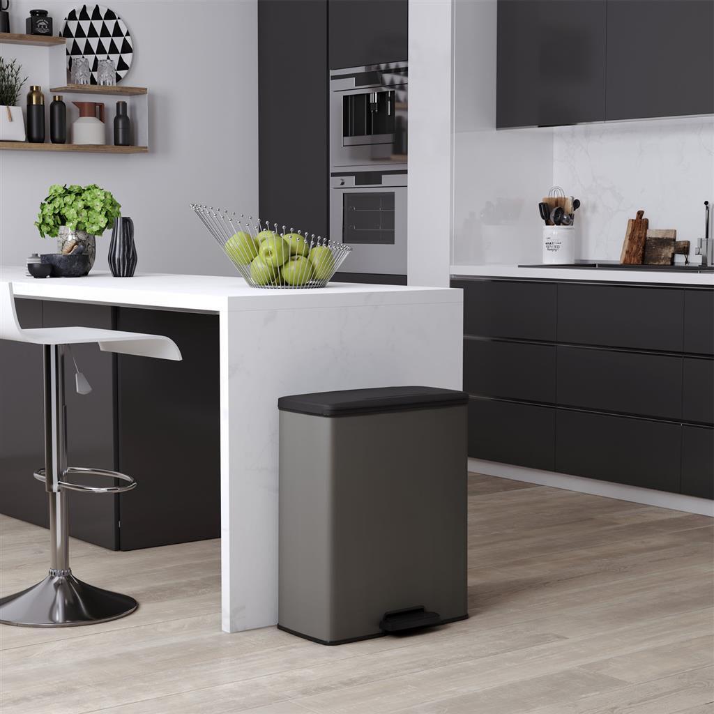Curver Curver Curver Decobin Pedal Bin 65L Cool Grey