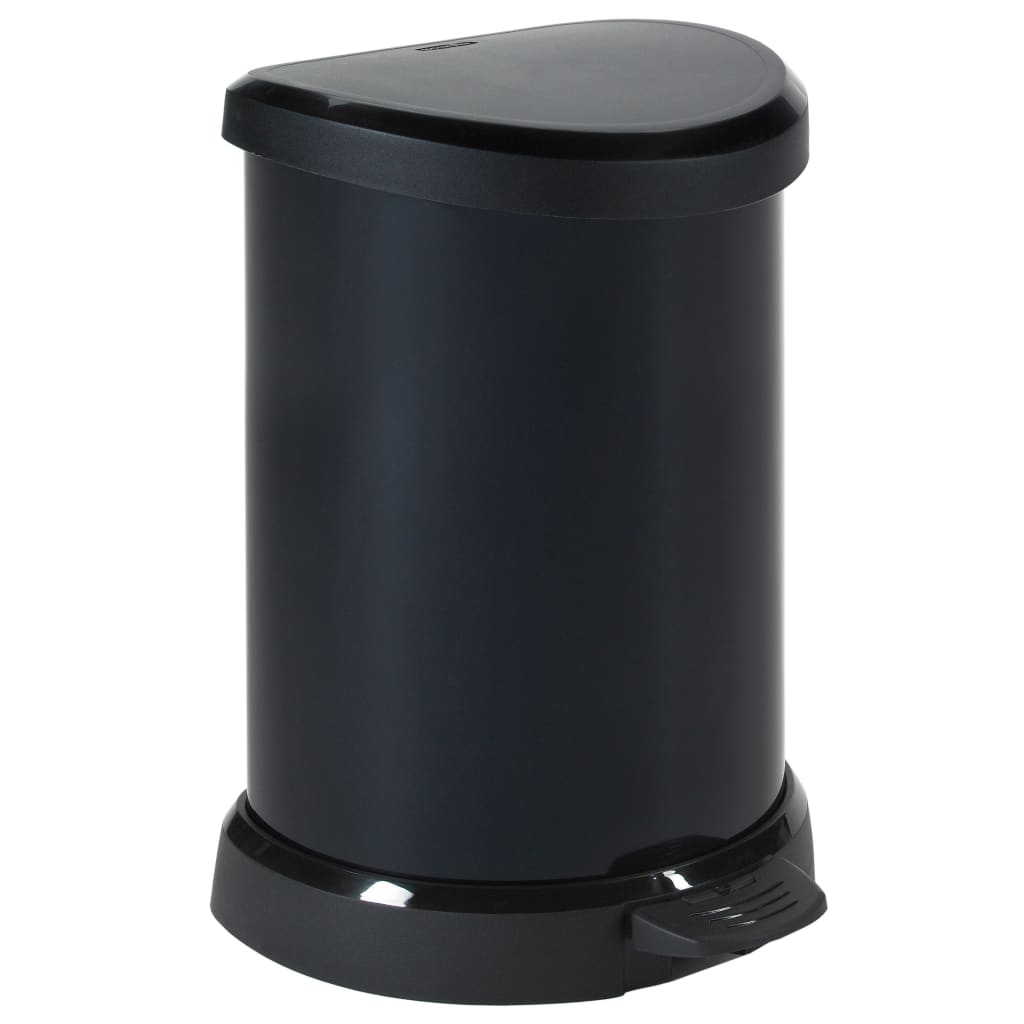 Curver Curver a pedale con binnenmmer deco 20 l nero metallico