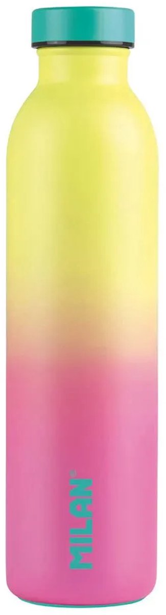 Termo Milan rosa acero inoxidable amarillo (591 ml)