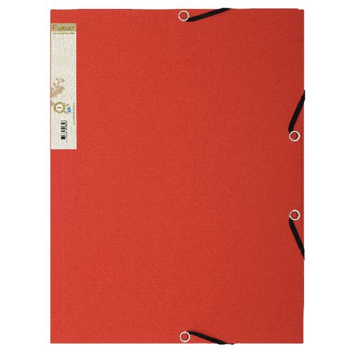 Carpeta exacompta 56985e carton reciclado 380g m2 a4 24x33cm lomo rojo naranja etiqueta