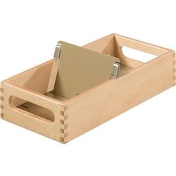 Houten kaartenbak han voor a7 12,6x25x5,4 cm.