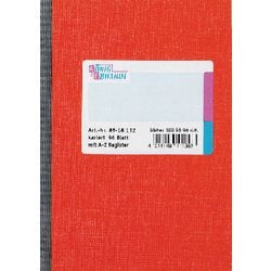 Notebook König Ebhardt A6 red index checked