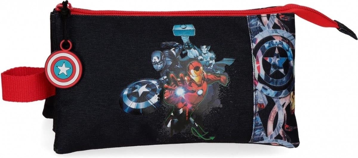 Estuche jim jam avengers marvel estuche 3 compartimentos 2 cremalleras