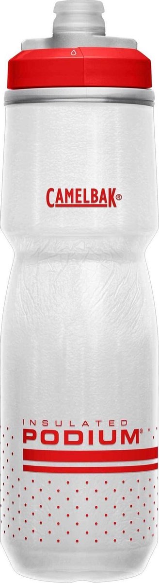 Botella de agua Camelbak - blanco - rojo