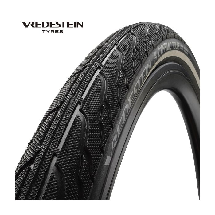 Vredestein 28x1 5 8x1 1 4 (32-622) gira dinámica hilo reflex negro 28451