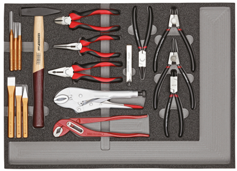 Gedore Red Tools de alicates y herramientas de trazo de 29 piezas de 29