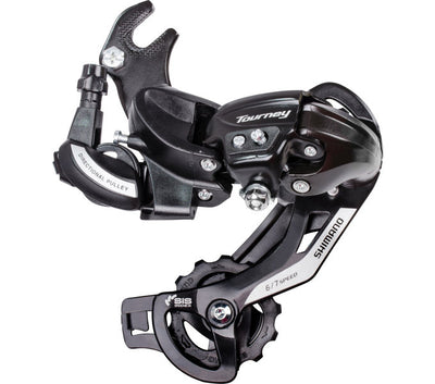 Shimano achterderailleur 6 7-speed tourney ty500 met haak (b-type) - zwart
