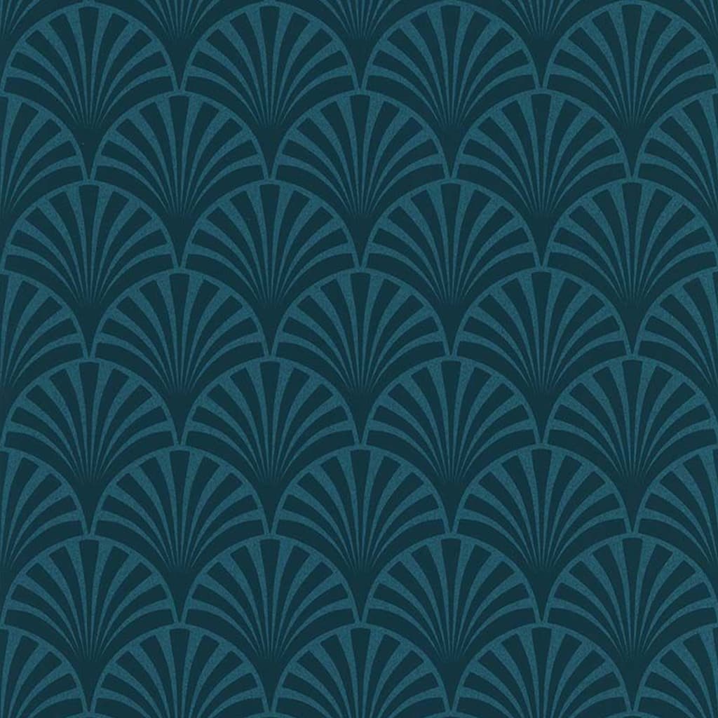 Wall North Noordwand Wallpaper Couleurs Matières 20's Pattern Artdeco Blue