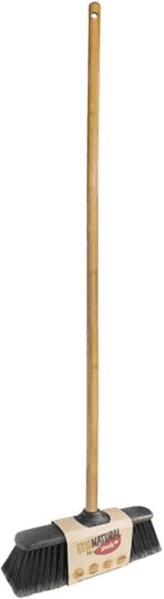 Linea York eco – scopa per interni – scopa in bambù – manico da 120 cm – resistente e leggera
