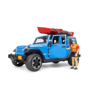 Bruder Jeep Wrangler Rubicon Unlimited con kayak e figuu