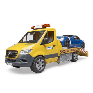 Bruder mercedes benz transporter met roadster