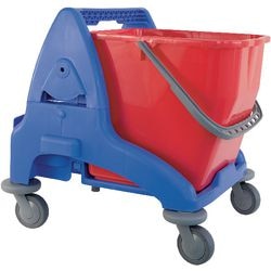 Secchio con rotelle da 25 litri blu